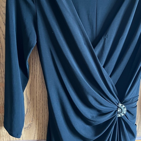 Vintage Lauren by Ralph Lauren Black Faux Wrap Dress - Picture 6 of 8